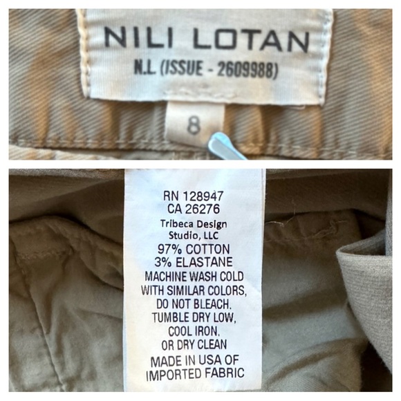 Nili Lotan East Hampton Tape Pant in Desert Sand Stripe - Picture 11 of 15